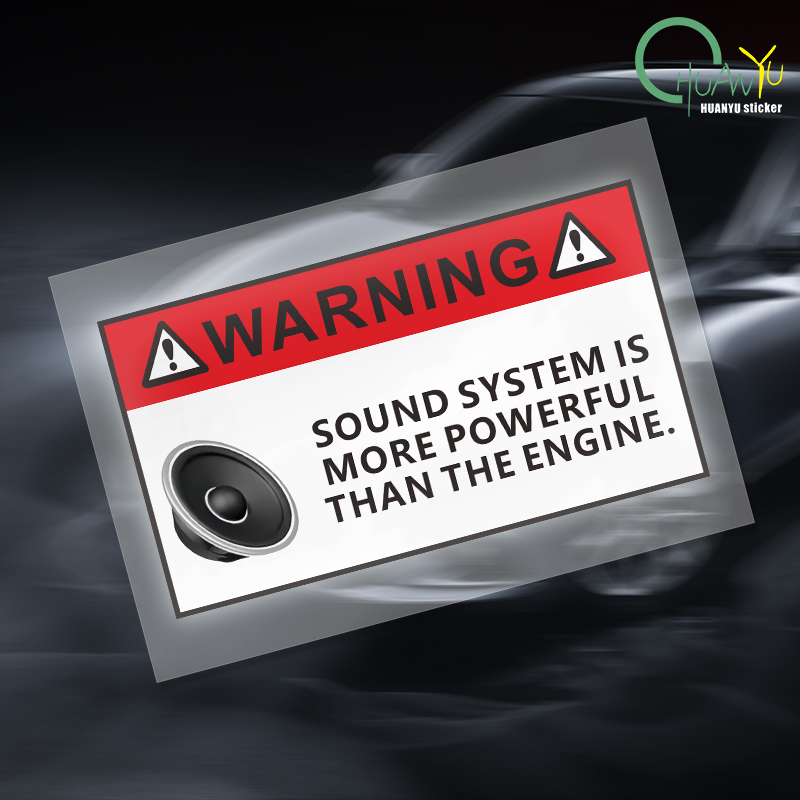 Motorcycle Gear Deals - for Funny Sound System Warning Sticker
