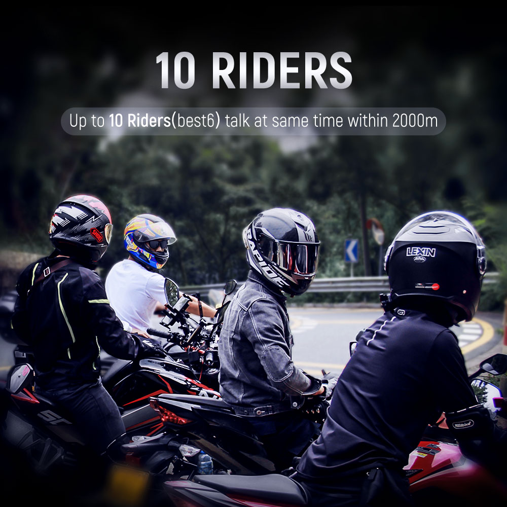 Lexin B4FM-X Bluetooth Motorcy - Intercom Headset Helmet ulasan dan harga
