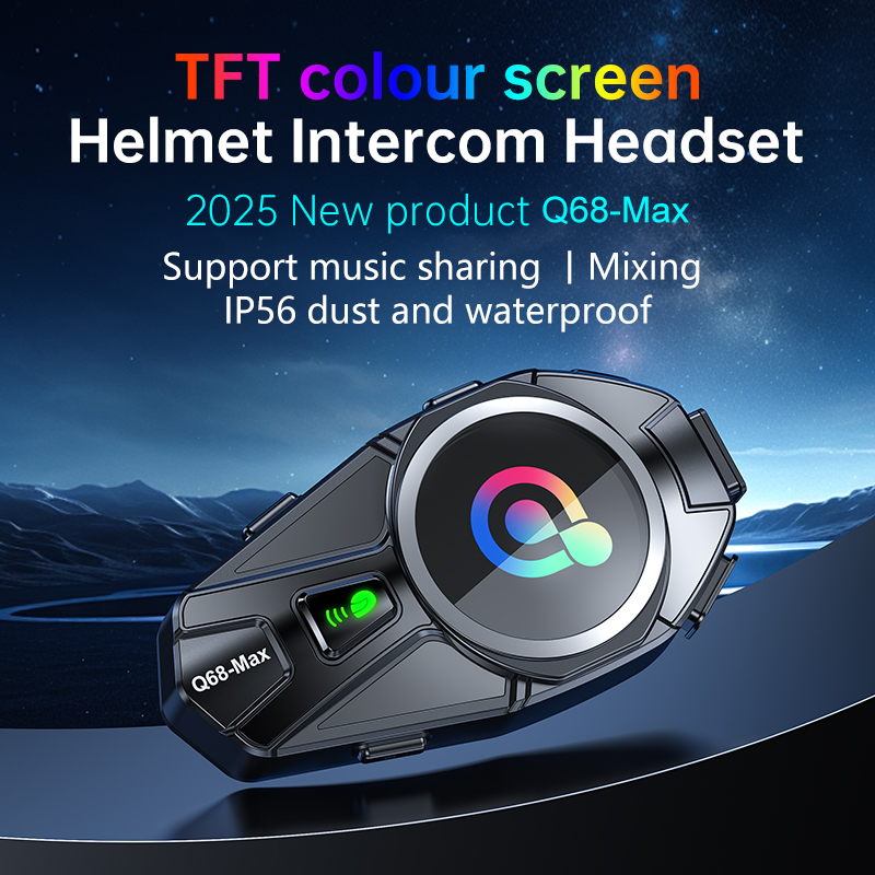 Q68 Max Motorcycle Intercom He - Intercom Headset Helmet ulasan dan harga